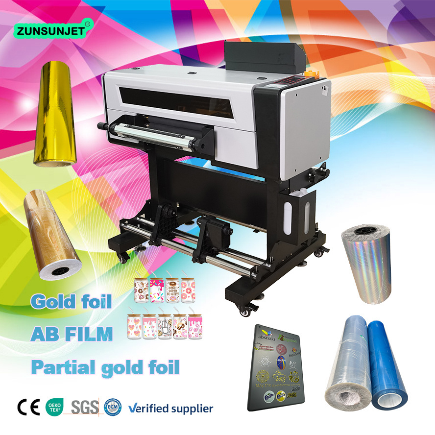 ZUNSUNJET digital uvdtf Uv Dtf Film Cold Transfer Uv Dtf Printer A2 With 3 Xp600