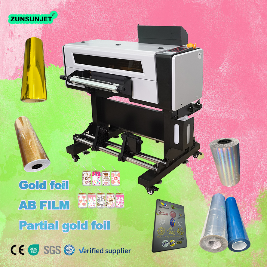 ZUNSUNJET digital uvdtf Uv Dtf Film Cold Transfer Uv Dtf Printer A2 With 3 Xp600