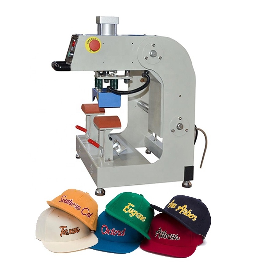 Pneumatic Auto open high Pressure for professional hat digital double Station hat Heat press Machine Dual station hat hot press