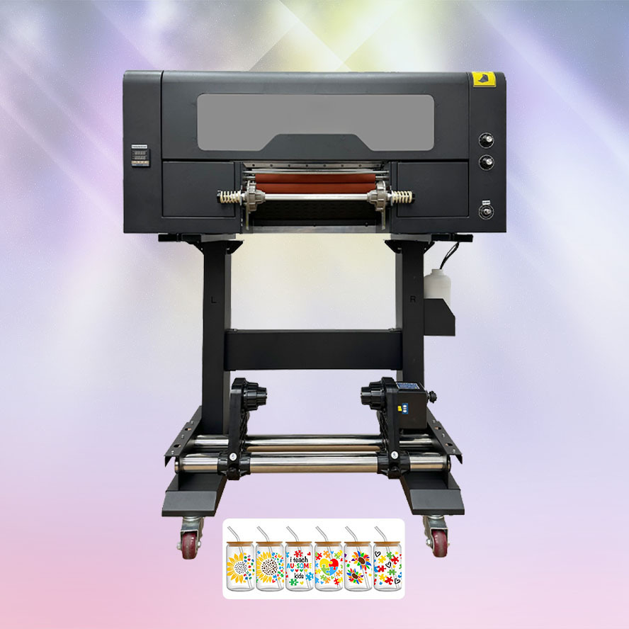 Zunsunjet  330Mm Dtf Uv Printer 3 Heads Xp600 Printing Machine For Glass Bottles