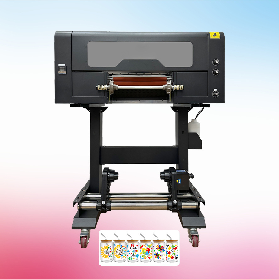 Zunsunjet  330Mm Dtf Uv Printer 3 Heads Xp600 Printing Machine For Glass Bottles