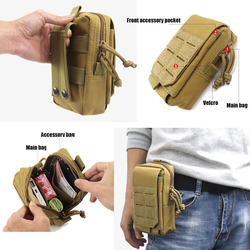 Travel Running Purse Fanny Pack Admin Leg Tactical Molle Edc Mini Waist Pouch Bags Pack Tactical Belt Pouch