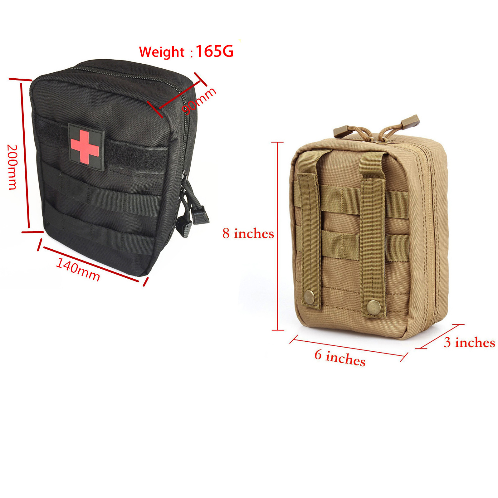 Camping Heavy Duty Molle System Nylon Tactical Medical Bag For First Aid Kit First Aid Kit Emergency Bag