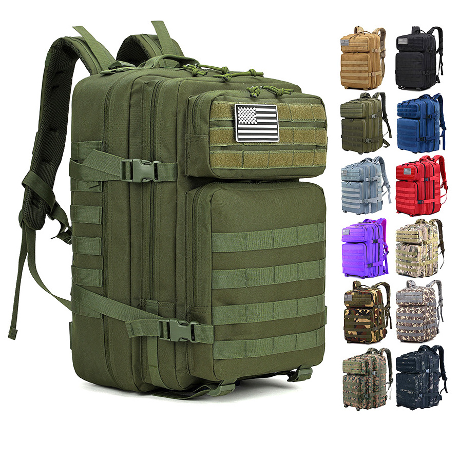 Climbing Utility Fabric Custom Logo Pocket Many Colors Flashlight 45L Camp Tactic Backpack