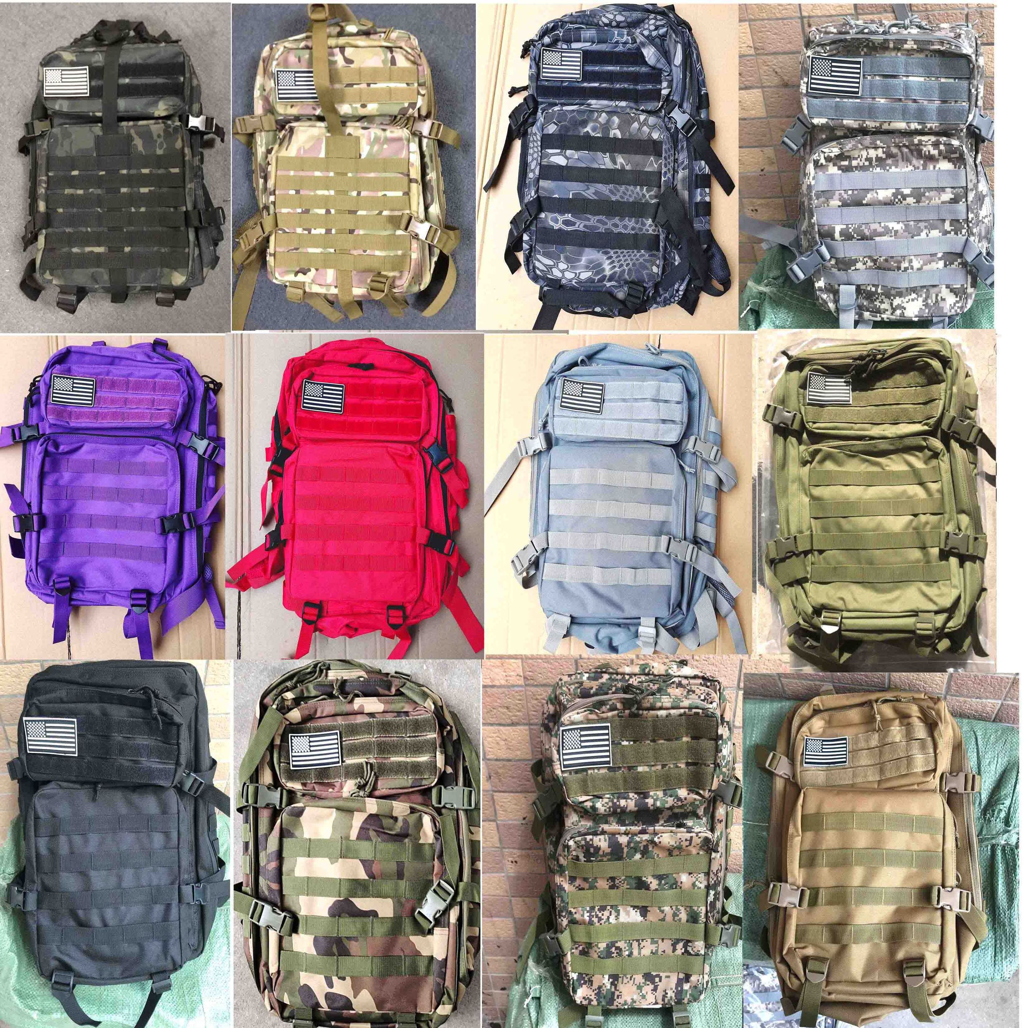 Climbing Utility Fabric Custom Logo Pocket Many Colors Flashlight 45L Camp Tactic Backpack