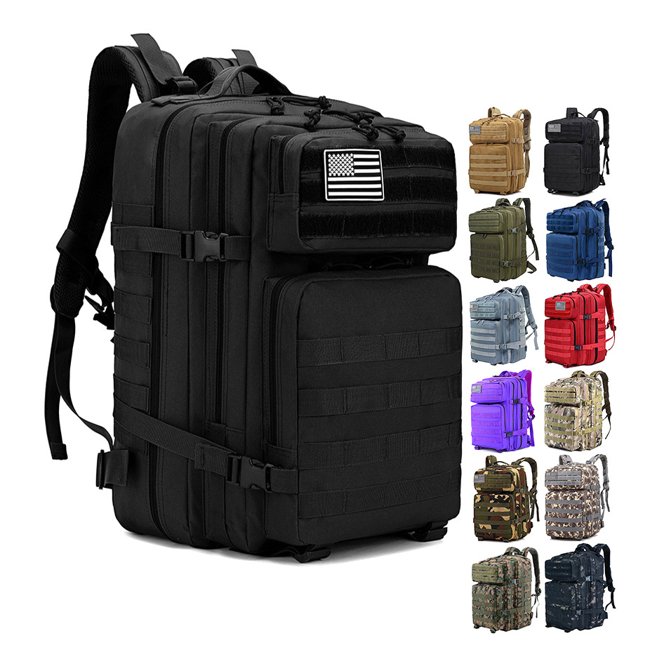 Climbing Utility Fabric Custom Logo Pocket Many Colors Flashlight 45L Camp Tactic Backpack