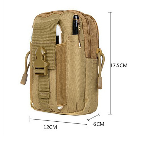 Flashlight Hiking Outdoor Tactical Hunting Pouch Mini Belt Camo Men Tactical Waist Bag Tactical Molle Cell Phone Pouch Case