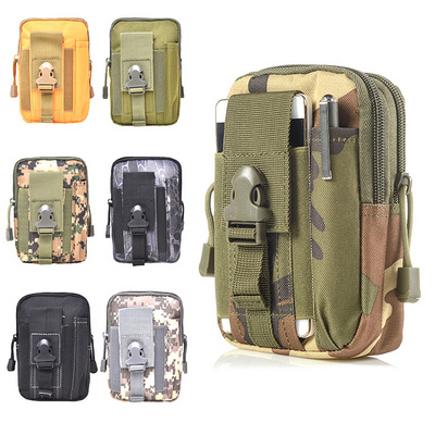 Flashlight Hiking Outdoor Tactical Hunting Pouch Mini Belt Camo Men Tactical Waist Bag Tactical Molle Cell Phone Pouch Case