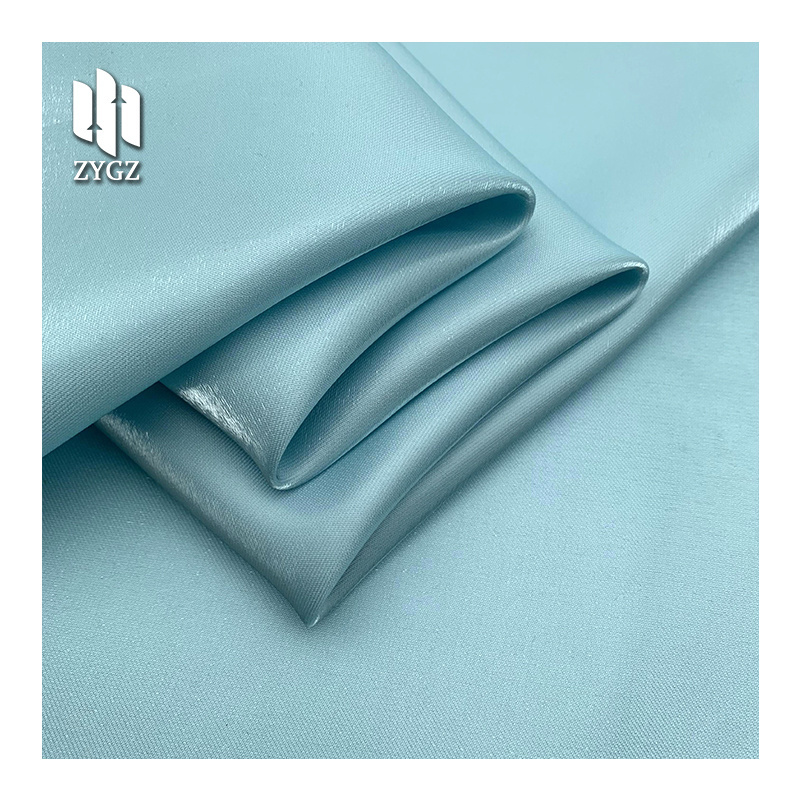 Competitive Price Metallic Crystal Silk Shiny Luster Liquid Satin Fabric For Fashion Apparel And  Dress