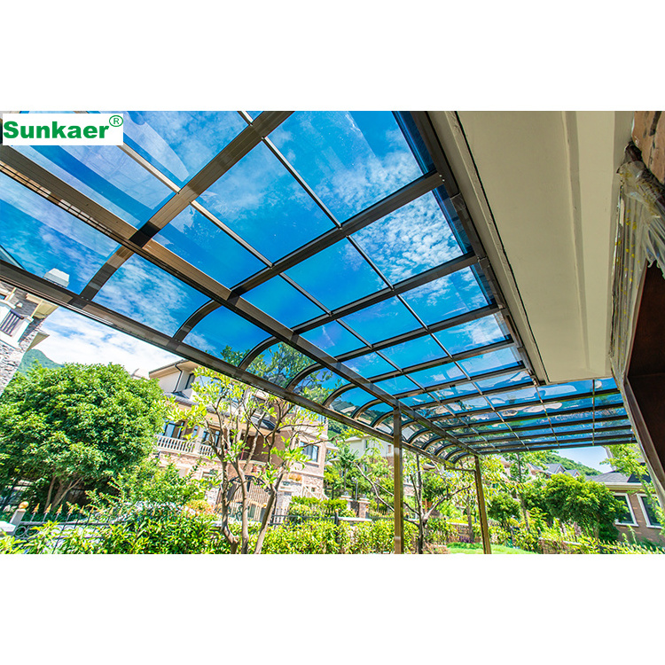 Best choice 10 years guarantee polycarbonate patio cover outdoor awning aluminum balcony cantilever canopy