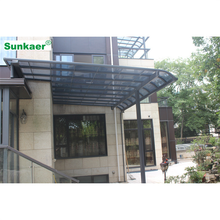 SK-A01DIY awning extension polycarbonate door canopy standard PC Door Canopy door awings with alloy plastic bracket