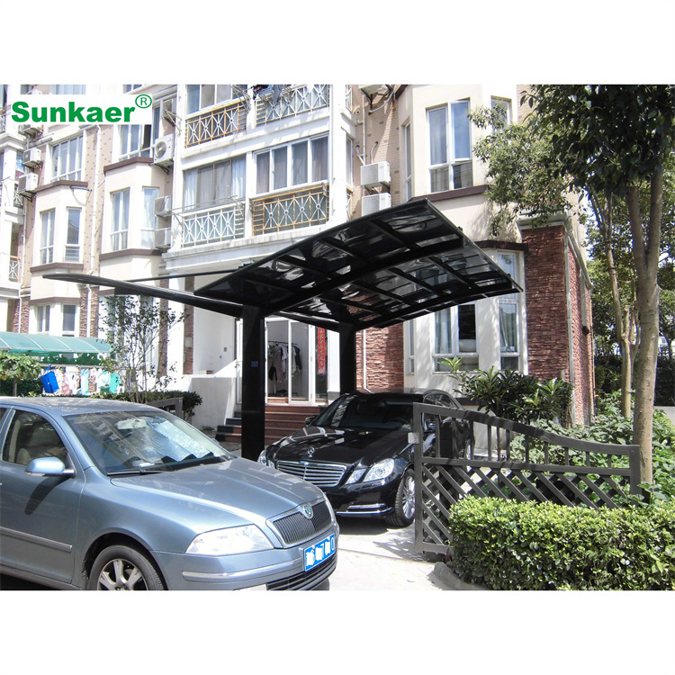 Hot selling Y-type aluminum cantilever sun awning carport tent car canopy shelters garage Strong Wind Resistant Carport