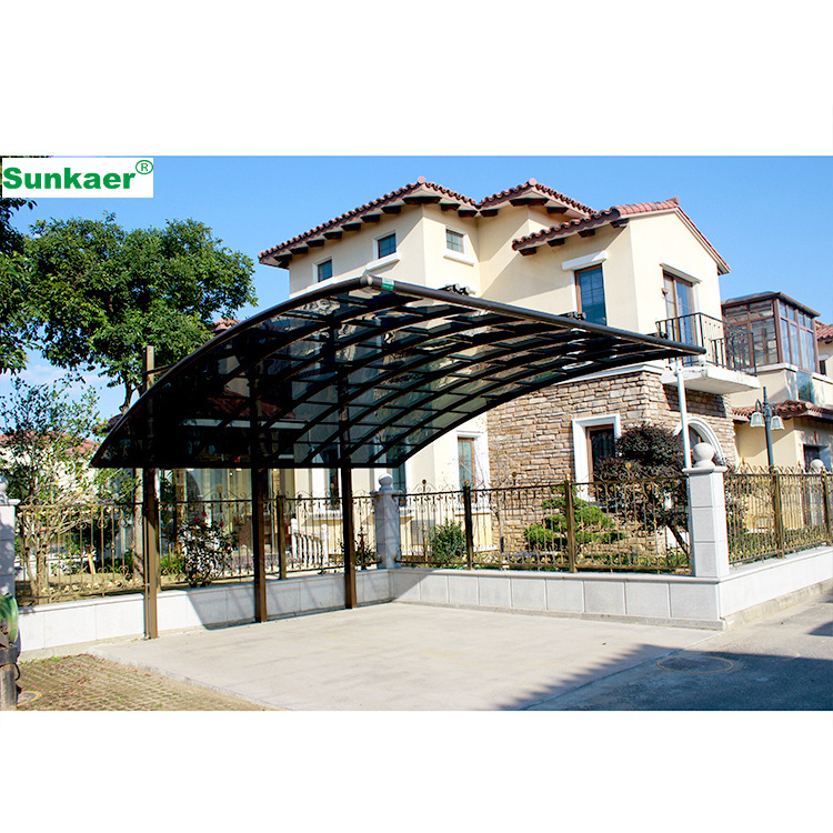 Aluminum polycarbonate car port sun shade membrane structure car shed double carport aluminium Canopy Tent