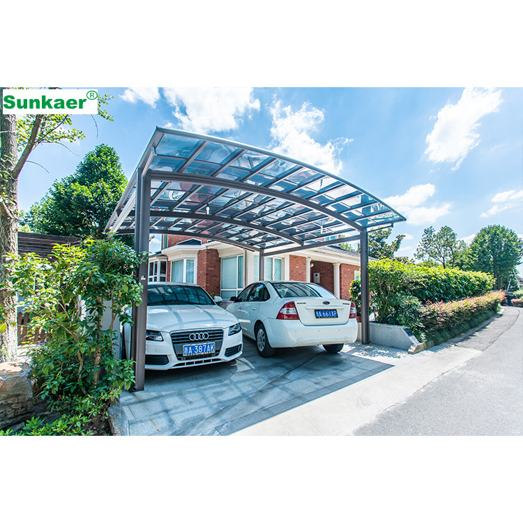 Manufacturer sales 2024 trade assurance aluminium polycarbonate  car parking shed