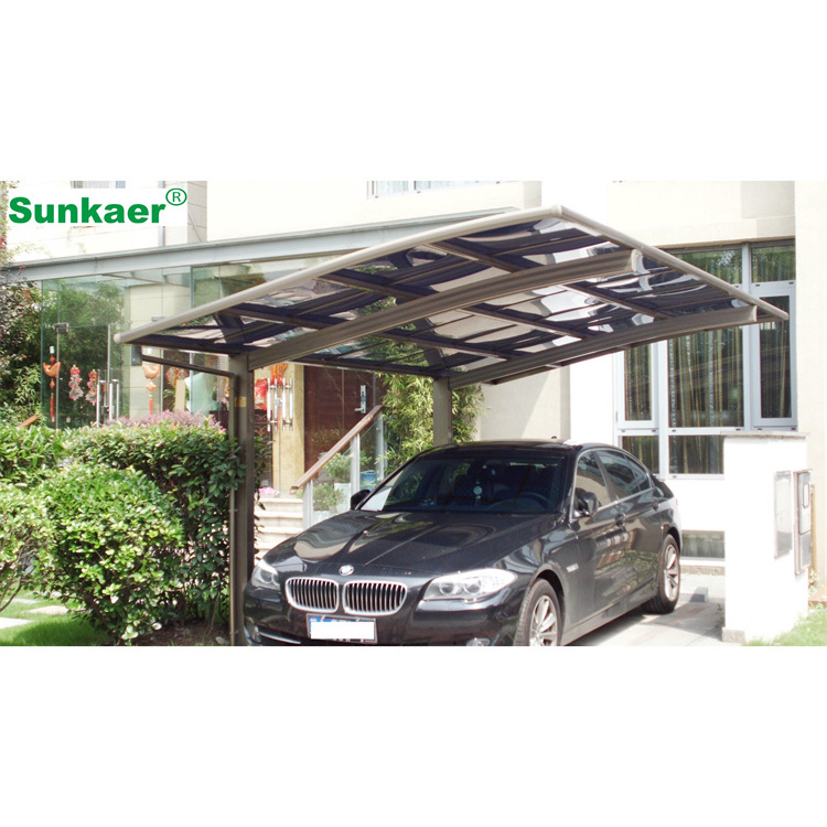 Cheap car parking shed steel canopy retractable awning outdoor carport polycarbonate