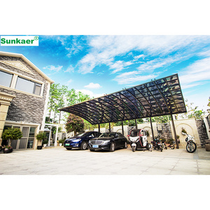 Factory price outdoor sun shelter garages awning  polycarbonate cover aluminum commerical carports Canopy Cover