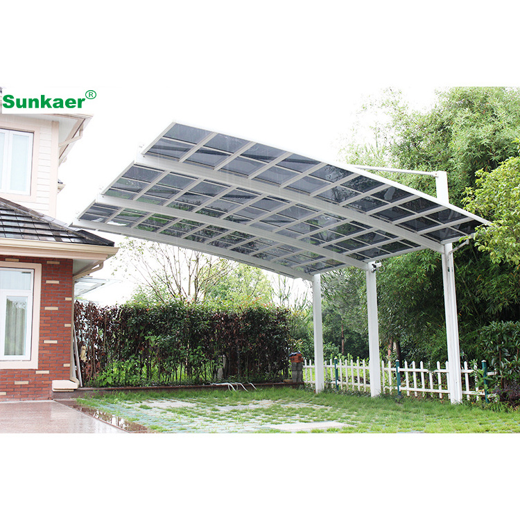 Wholesale outdoor car shed canopies carports tent aluminum polycarbonate car parking garage Polycarbonate Roof Panel