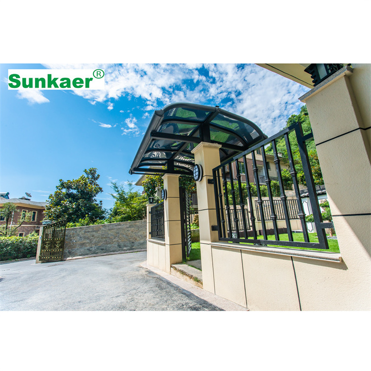 Cheap high quality aluminium part polycarbonate arch entrance sunshade awning outdoor Canopy Awning Supports