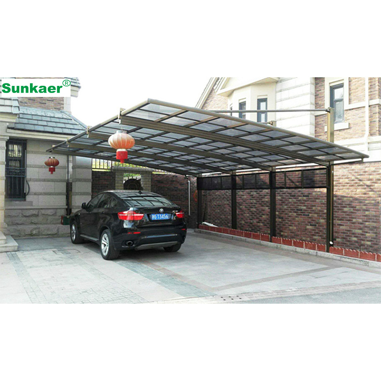 Best choice high strength Metal Carports Wholesale polycarbonate sheet 10 x 9 metal shed aluminum car port for shelter