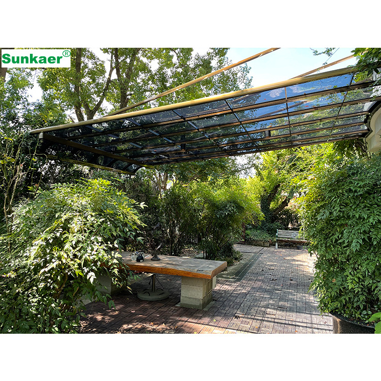 Hot selling 10 years guarantee aluminum frame canopy sunshade awning gazebo