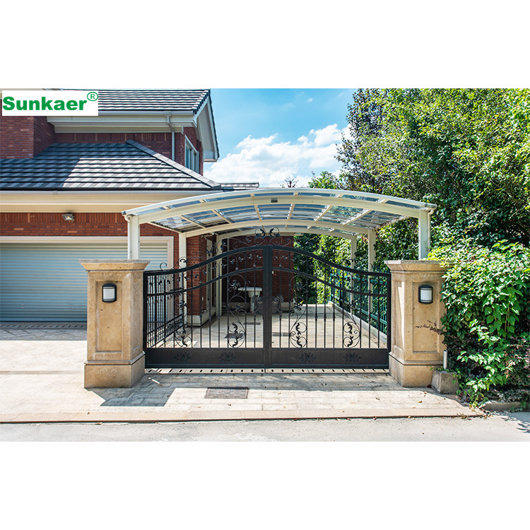 Manufacturer sales 2024 trade assurance aluminium polycarbonate  car parking shed