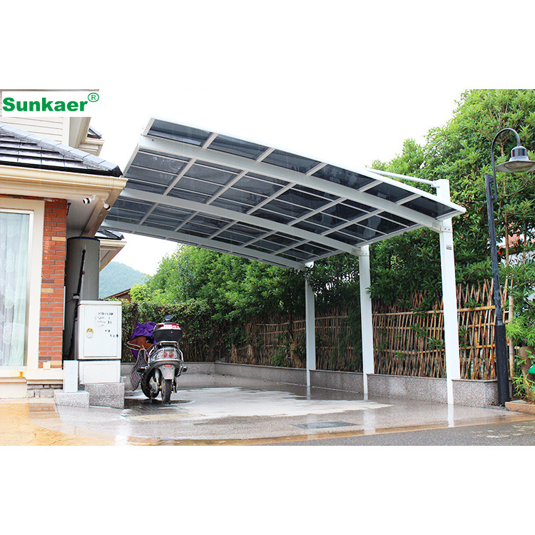 Wholesale outdoor car shed canopies carports tent aluminum polycarbonate car parking garage Polycarbonate Roof Panel