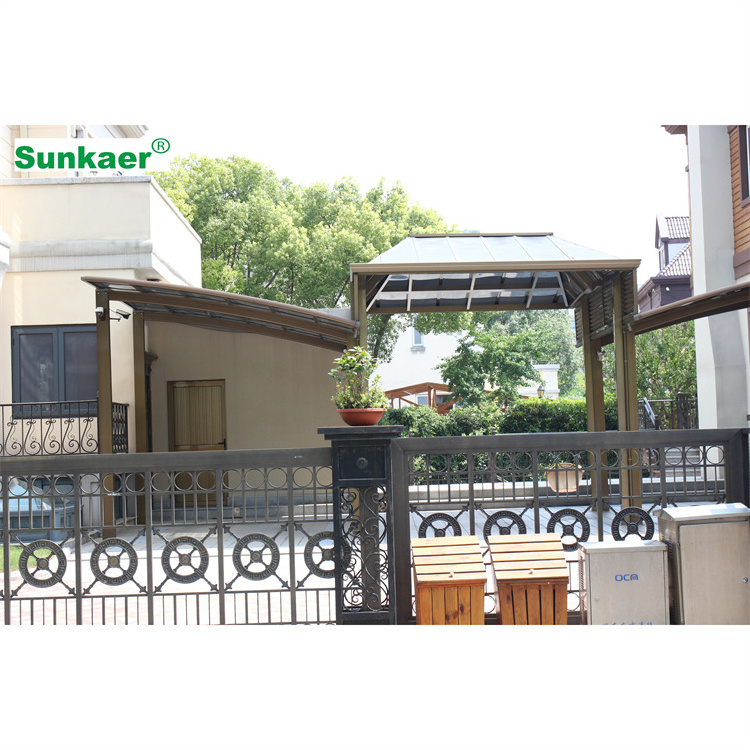 Long service life best quality Polycarbonate Balcony Canopy Top Quality Uv Polycarbonate Shades Canopy Outdoor Metal Canopy