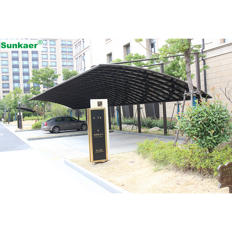 Design canopy sun shelter aluminum bracket  polycarbonate roof cover car shed cheap carports Mobile Car Garage