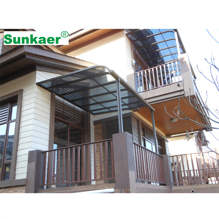 Factory direct sales high quality sun shelter polycarbonate roof panels outdoor balcony canopy rain cover