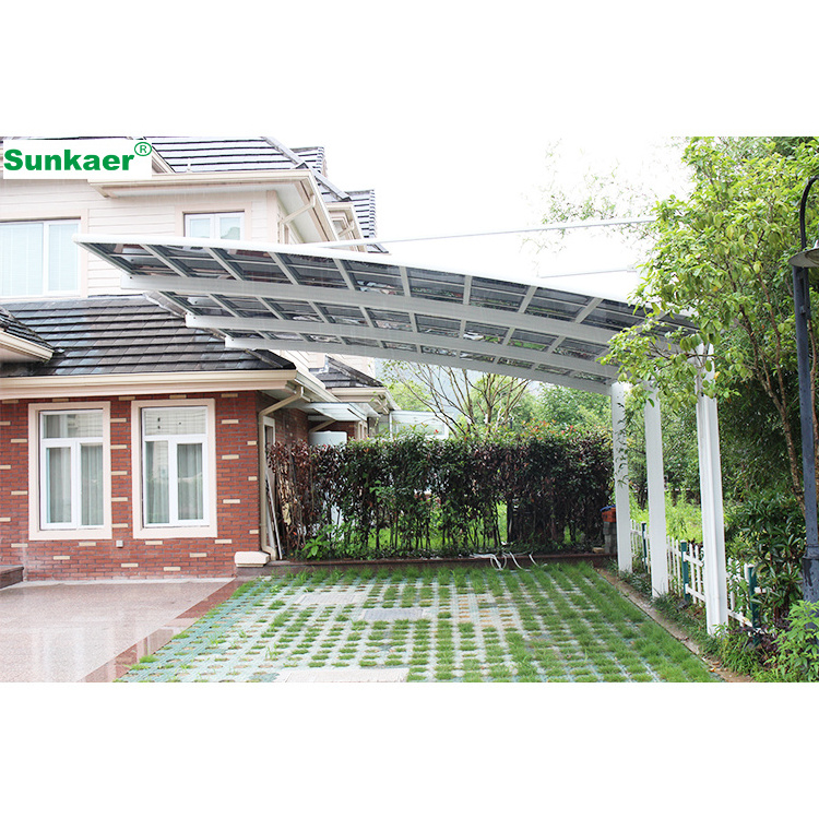 Wholesale outdoor car shed canopies carports tent aluminum polycarbonate car parking garage Polycarbonate Roof Panel