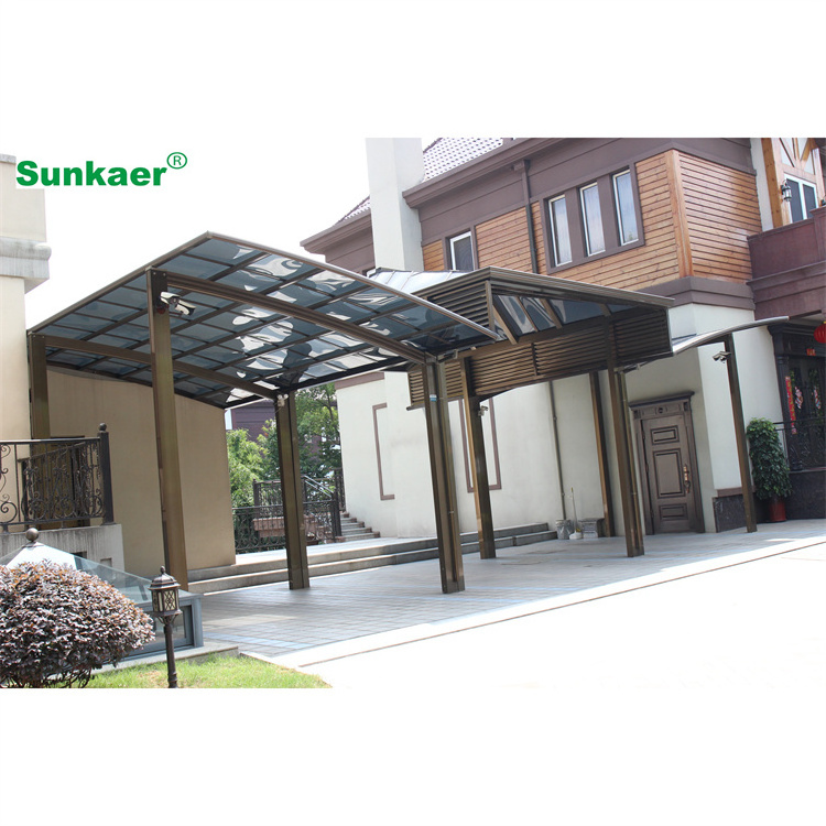 Long service life best quality Polycarbonate Balcony Canopy Top Quality Uv Polycarbonate Shades Canopy Outdoor Metal Canopy