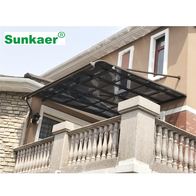 Factory direct sales high quality sun shelter polycarbonate roof panels outdoor balcony canopy rain cover