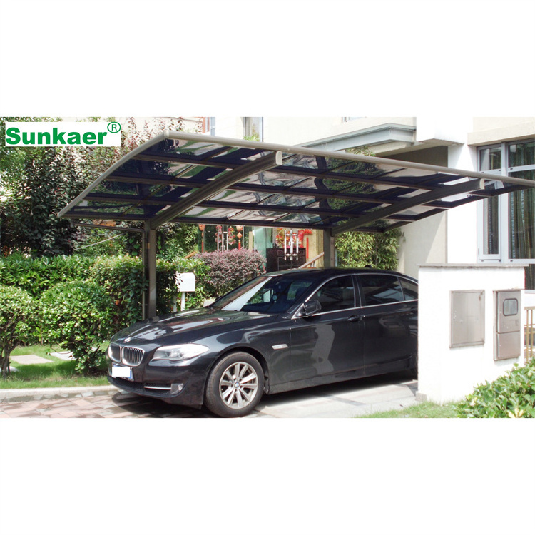 Manufacturer supply permanent cheap car cover shed frame polycarbon metal carport frame parts anti rust/uv/rain/snow