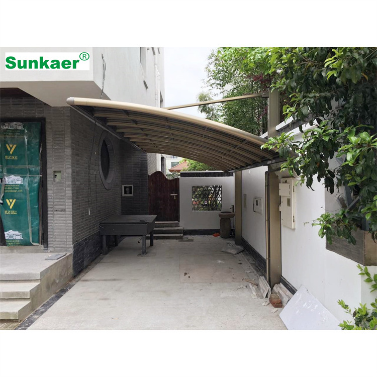 Wholesale Aluminum frame garages canopies & sun shade metal carports for car garage Polycarbonate Sheet For Car Shelter