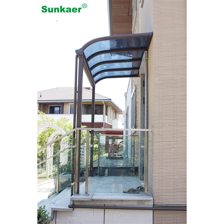 SK-A01DIY awning extension polycarbonate door canopy standard PC Door Canopy door awings with alloy plastic bracket