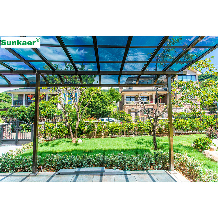 Best choice 10 years guarantee polycarbonate patio cover outdoor awning aluminum balcony cantilever canopy