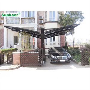 Hot selling Y-type aluminum cantilever sun awning carport tent car canopy shelters garage Strong Wind Resistant Carport