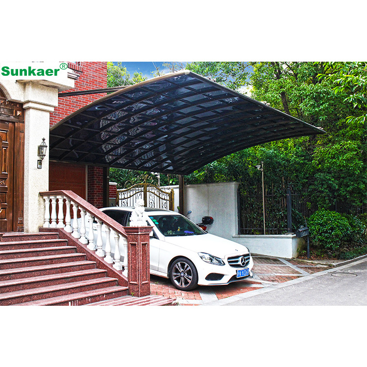 Aluminum polycarbonate car port sun shade membrane structure car shed double carport aluminium Canopy Tent