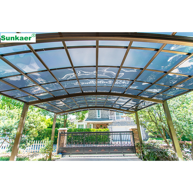 Manufacturer supply permanent cheap car cover shed frame polycarbon metal carport frame parts anti rust/uv/rain/snow