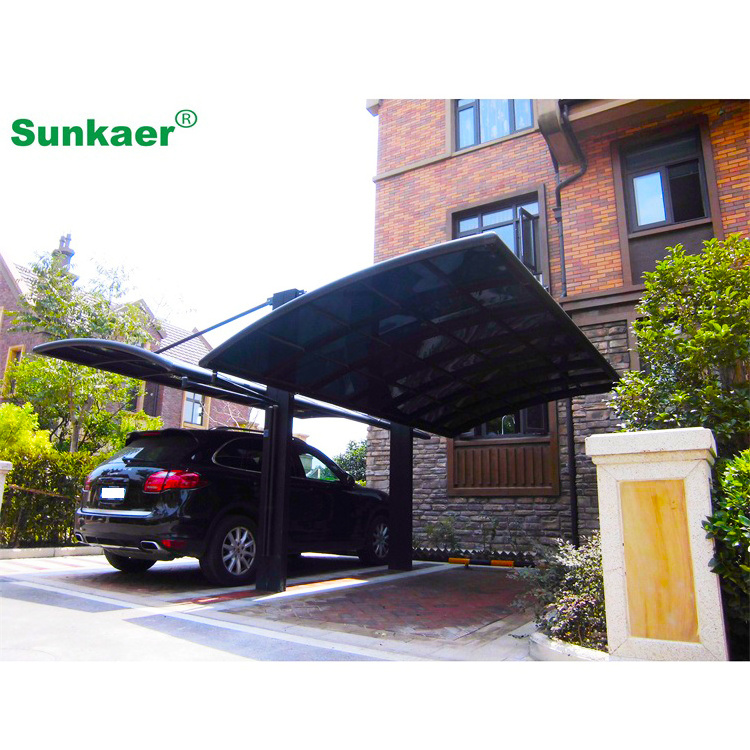 Quality high light transparency metal carport attached to garage car shed Aluminum Metal Carport Replacement Parts