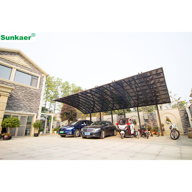 Factory price outdoor sun shelter garages awning  polycarbonate cover aluminum commerical carports Canopy Cover