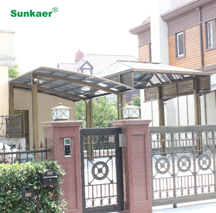 Long service life best quality Polycarbonate Balcony Canopy Top Quality Uv Polycarbonate Shades Canopy Outdoor Metal Canopy