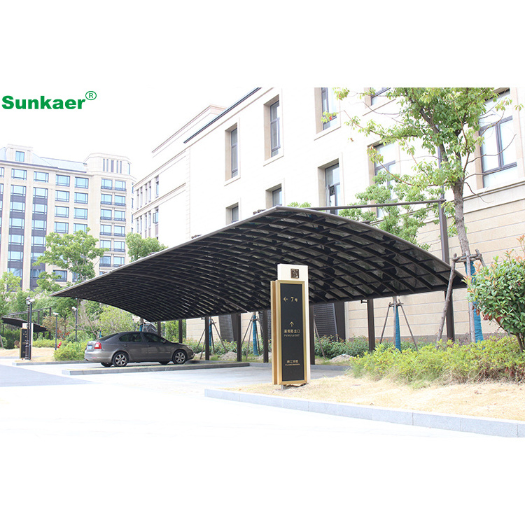 Design canopy sun shelter aluminum bracket  polycarbonate roof cover car shed cheap carports Mobile Car Garage