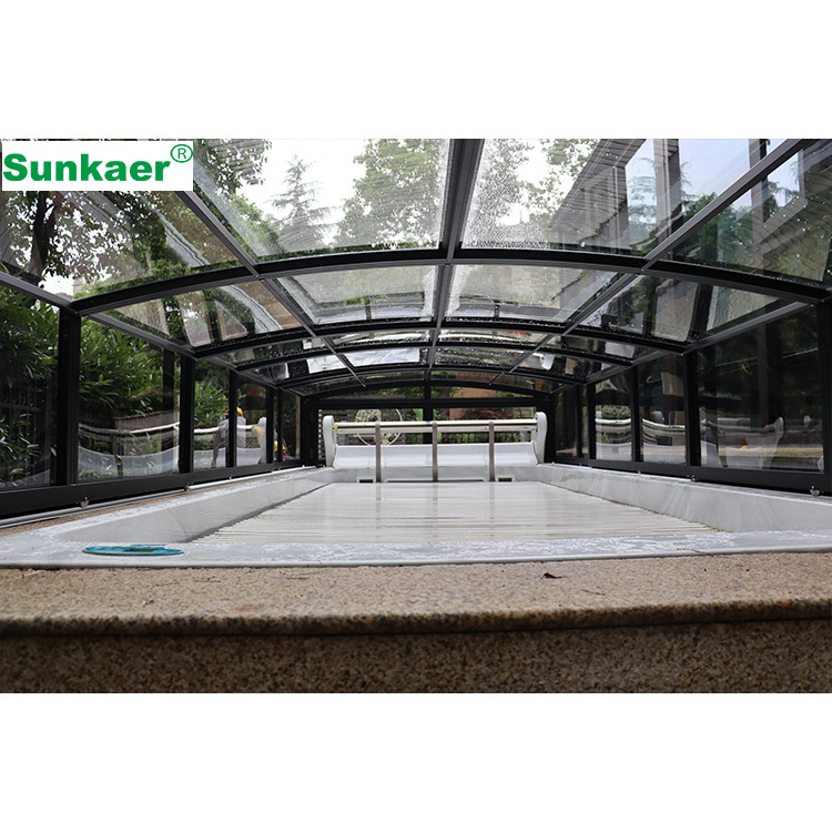 Quality ensured Cheap price hot sale outdoor movable safety pool enclosure swimming pool cover Winter Glass Sunroom