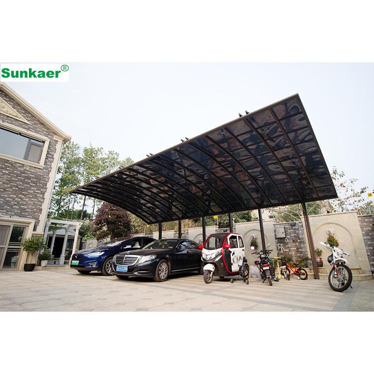 Factory price outdoor sun shelter garages awning  polycarbonate cover aluminum commerical carports Canopy Cover