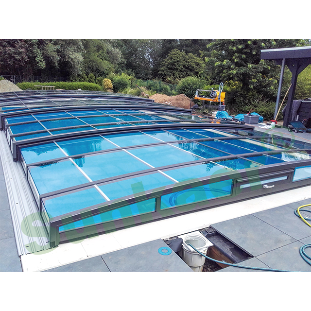 High end quality outdoor retractable enclosure winter swimming safety pool cover Swimming Pool Cover Automatic