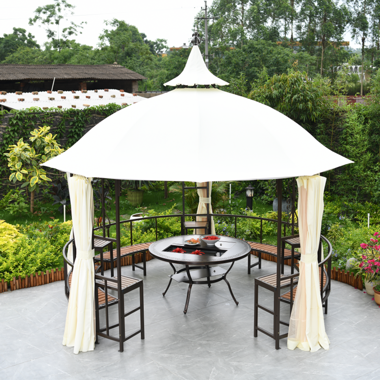 Family Party Use Metal Gardent  Pergola Pavilion Awnings Wrought Iron Gazebo For Wedding Event Tents Gazebo