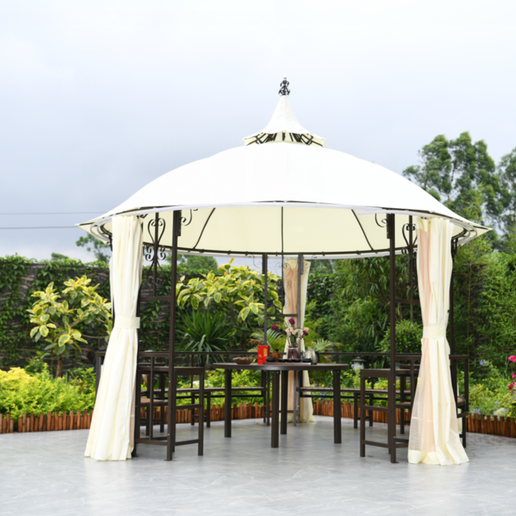 Family Party Use Metal Gardent  Pergola Pavilion Awnings Wrought Iron Gazebo For Wedding Event Tents Gazebo