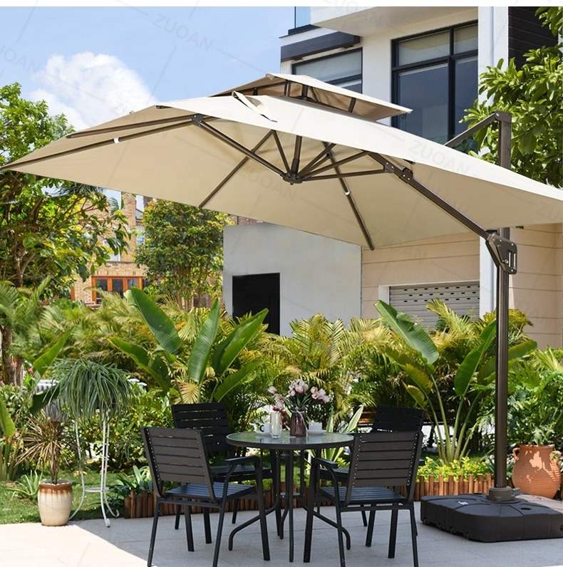 2023 Best Sale Waterproof 9ft Aluminum Roma Patio Outdoor Market Parasols Big Garden Umbrella