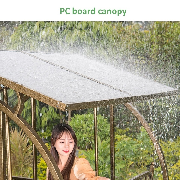 UV protection PC board hard top bbq gazebo garden roof outdoor gazebo